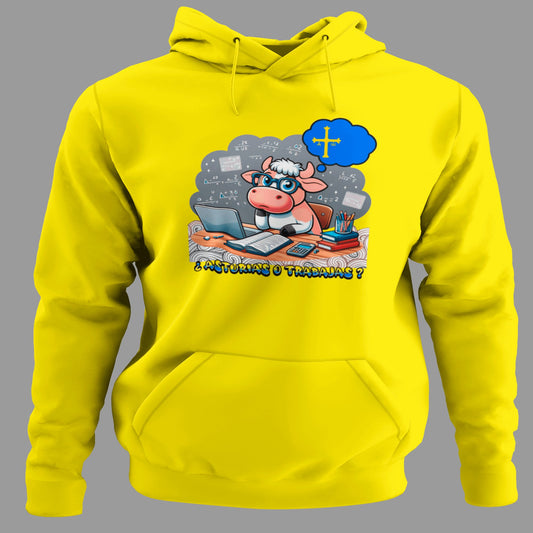 Sudadera ¿Asturias o Trabajar? - Para los Amantes de Asturias y el Buen Humor