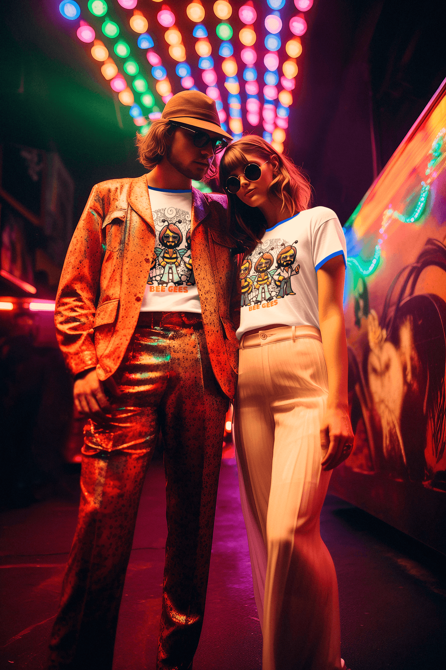 Camisetas de los Bee Gees
Camisetas de música disco
Moda retro y vintage
Camisetas unisex de bandas
Ropa de los años 70
Camisetas de caricaturas de músicos