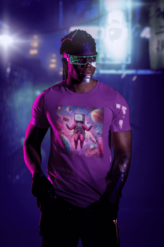 Camiseta espacial
Regalo para amantes del espacio
Regalos de cumpleaños
Arte futurista
Ropa retrofuturista
Camiseta con diseño cósmico
Regalos originales