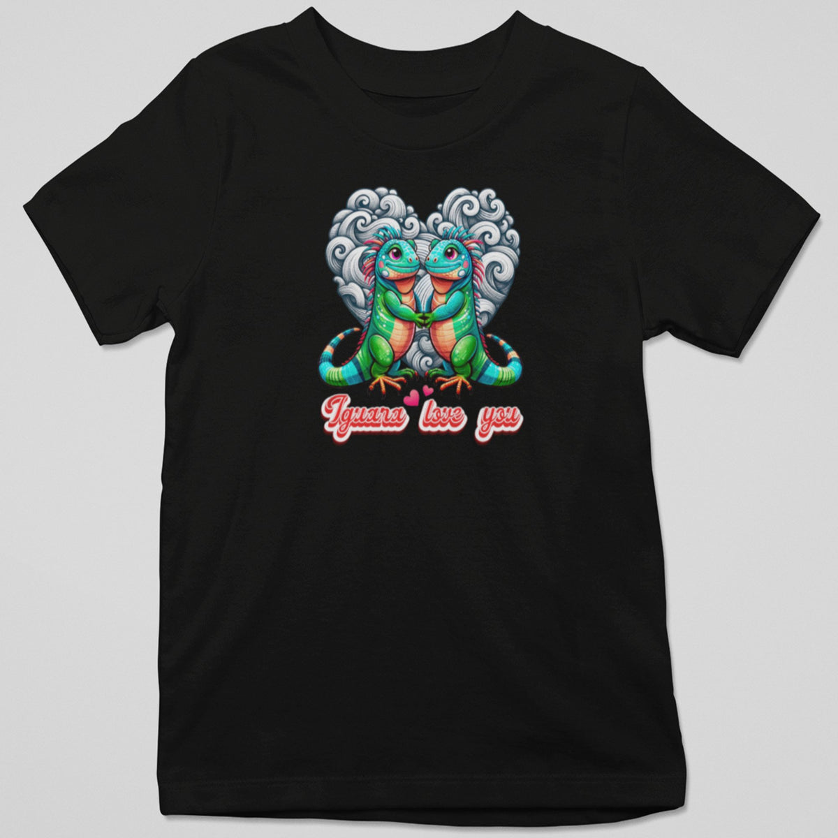 Camiseta Iguana Love You con diseño iguana amorosa, regalo romántico y divertido