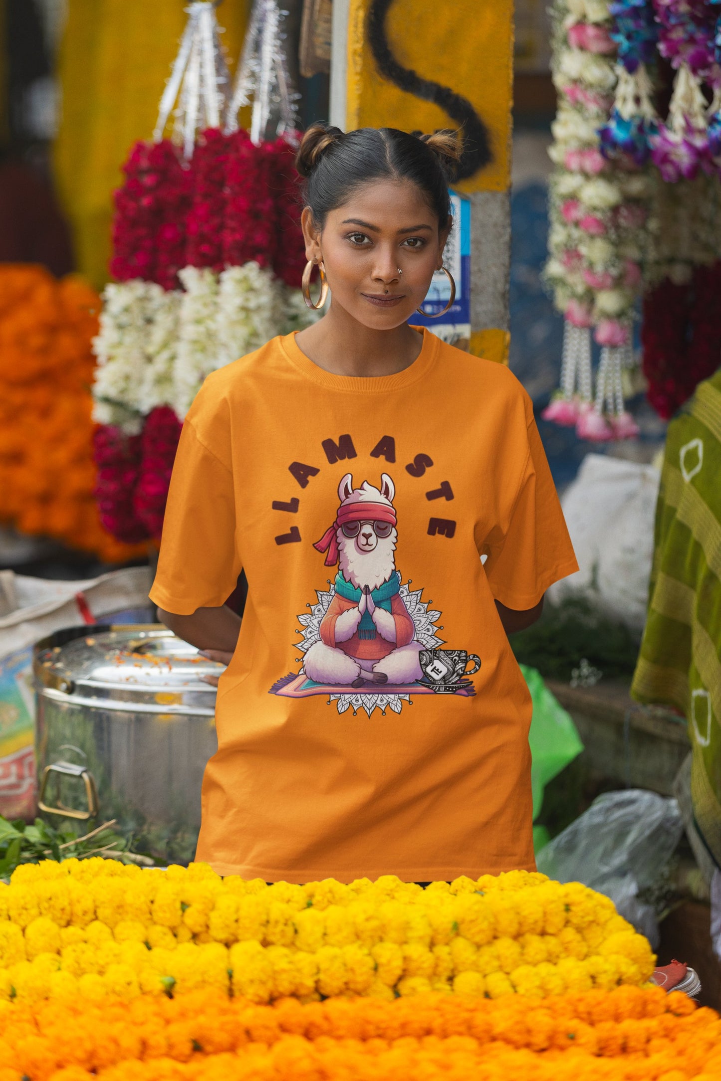 Camiseta Llamaste Divertida – Llama Meditando Yoga