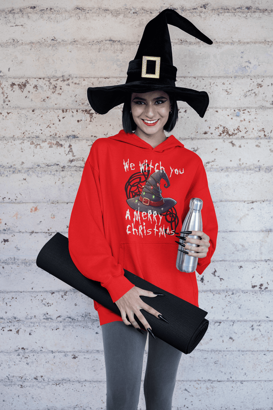 Sudadera "We Witch You a Merry Christmas"
Sudadera navideña divertida
Ropa de Navidad mágica
Regalos originales para Navidad
StarWayToHelen ropa con humor
