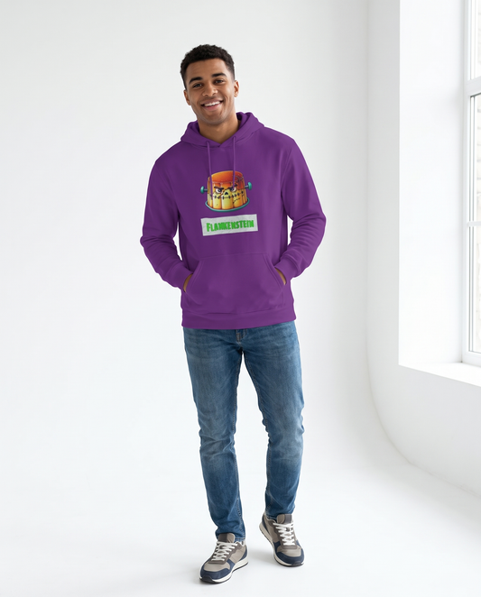 Hombre con sudadera Flankenstein, parodia de Frankenstein - Starway to Helen