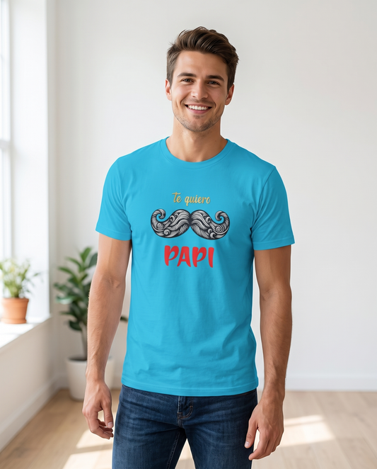 Hombre con camiseta Te Quiero Papi - Starway to Helen