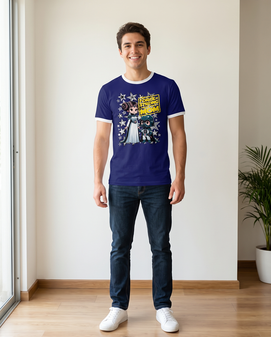 Hombre con camiseta La Fuerza es Fuerte con mi Mamá, Star Wars - Starway to Helen