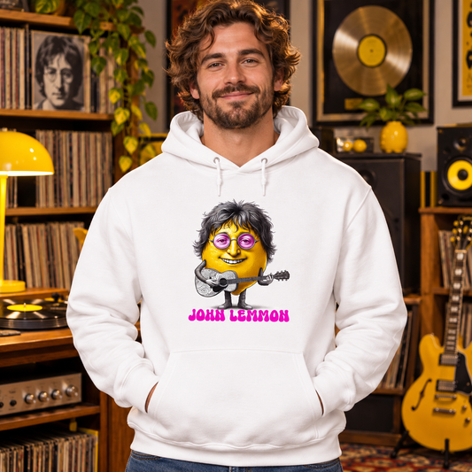 Hombre con sudadera John Lemmon en un estudio musical retro - Starway to Helen