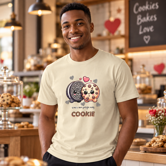 Hombre con camiseta Somos una Pareja Muy Cookie, diseño de galletas enamoradas - Starway to Helen