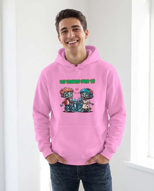 Hombre con sudadera Me Muero por Ti con diseño de zombie enamorado - Starway to Helen