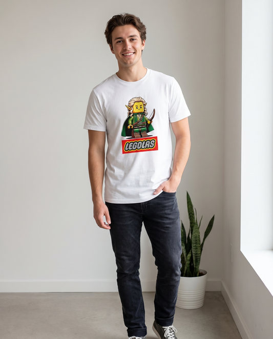 Hombre con camiseta Legolas con diseño de arquero de bloques - Starway to Helen