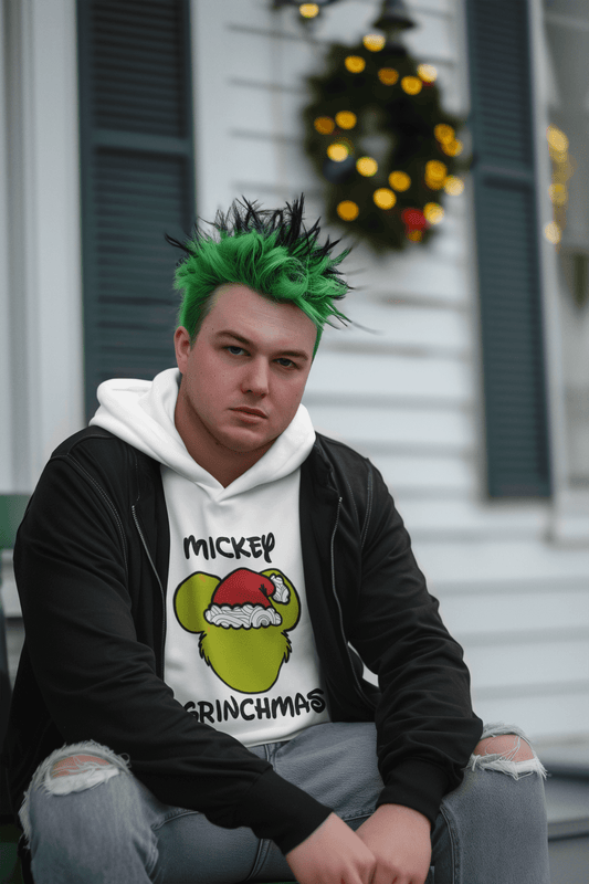 sudadera navideña
Mickey Grinchmas
ropa divertida para Navidad
StarWayToHelen