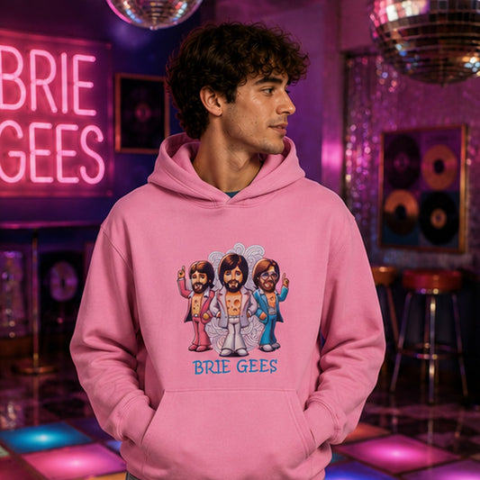 Hombre con sudadera Brie Gees, parodia de The Bee Gees - Starway to Helen
