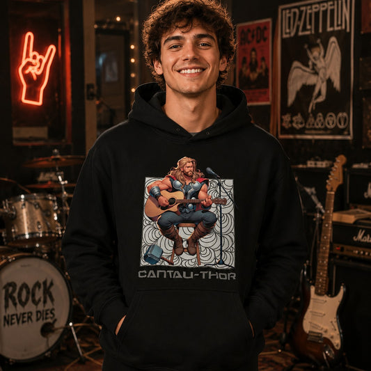 Hombre con sudadera Cantau-Thor, parodia de Thor (Marvel) - Starway to Helen