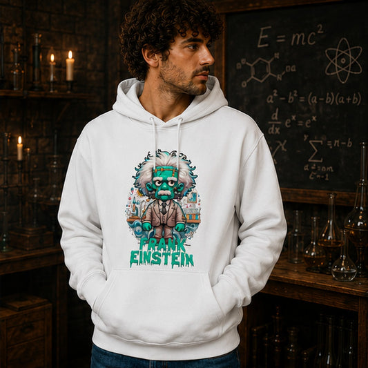 Hombre con sudadera Frank Einstein, Frankenstein y Einstein - Starway to Helen