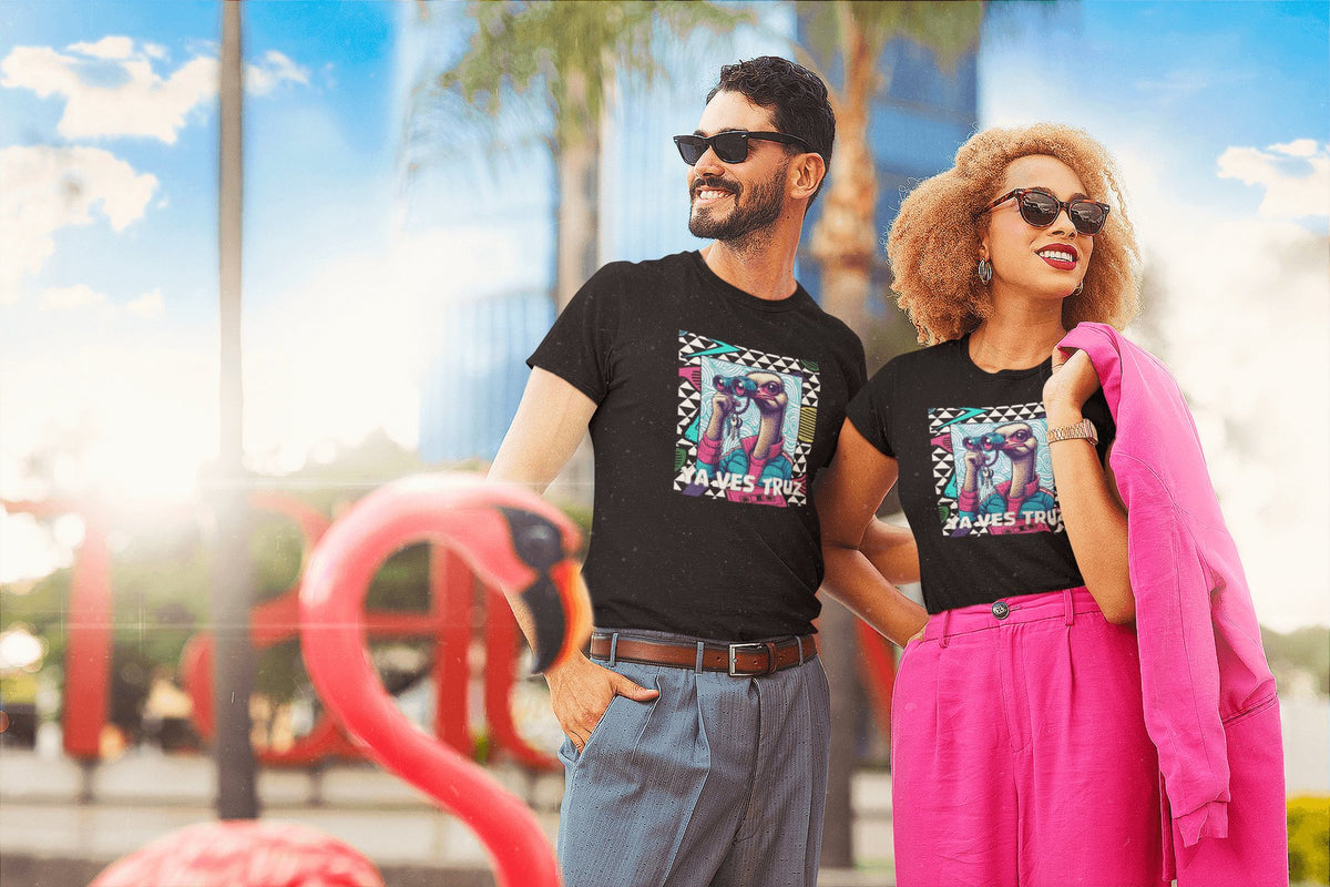 Hombre con gafas y camiseta ochentera divertida Ya Ves Truz
