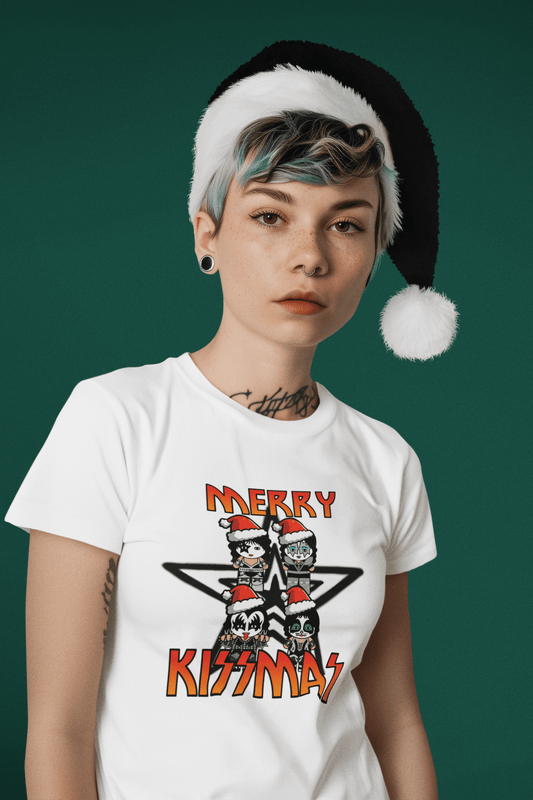 camiseta Merry Kissmas
camiseta Kiss Navidad
camiseta rock navideña
StarWayToHelen diseño