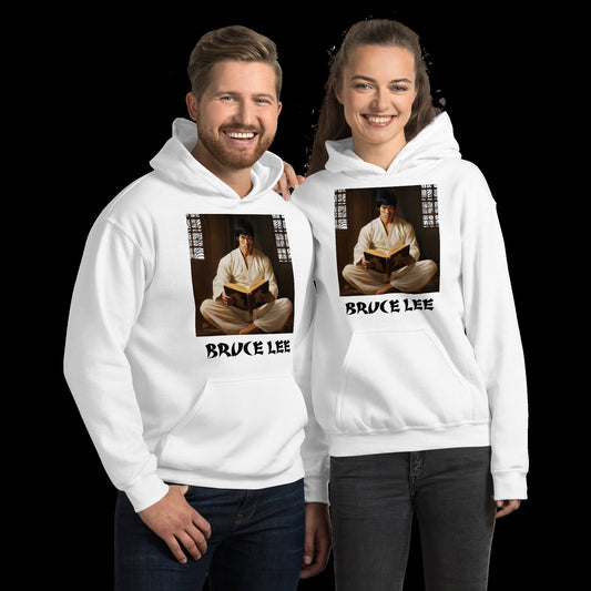 SUDADERA BLANCA CAPUCHA BRUCE LEE