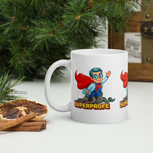Taza "SUPERPROFE" 🦸♂️: ¡El Detalle Perfecto para un Profesor Extraordinario!