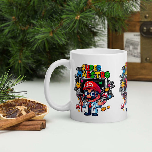 Taza "SUPER MAESTRO" 🎮: ¡Para el Profesor que Hace del Aula una Aventura!