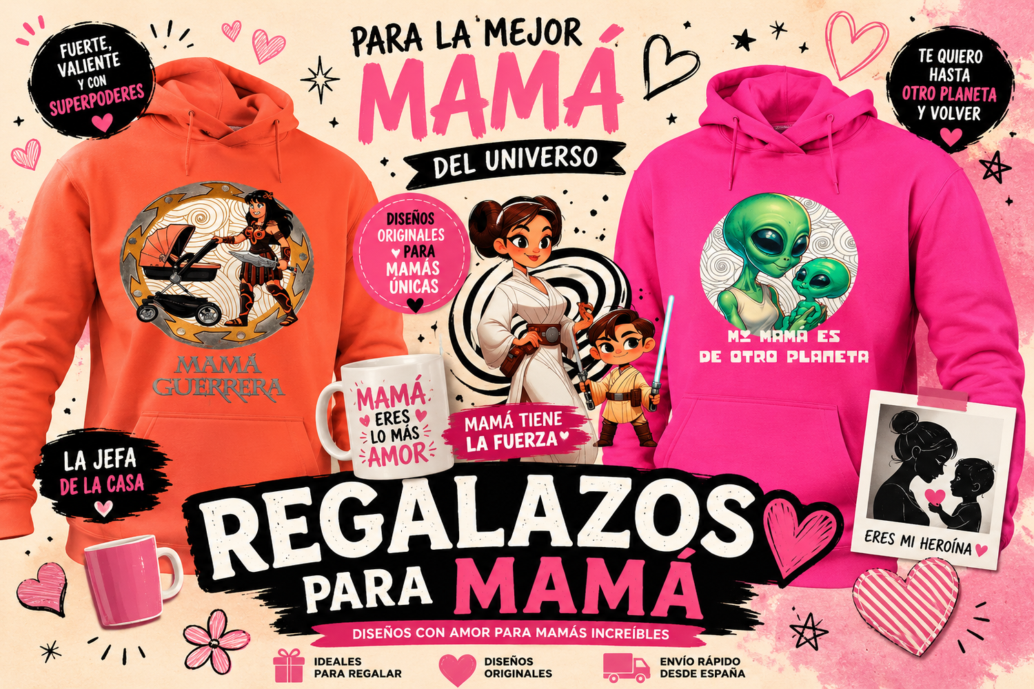 Colección de camisetas y sudaderas divertidas para mamá con diseños originales y regalos personalizados de StarwaytoHelen