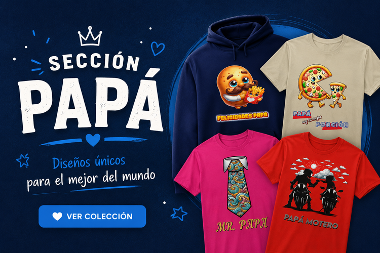 Sección papá de StarwaytoHelen con camisetas y sudaderas graciosas para padres, diseños originales y divertidos para regalo.