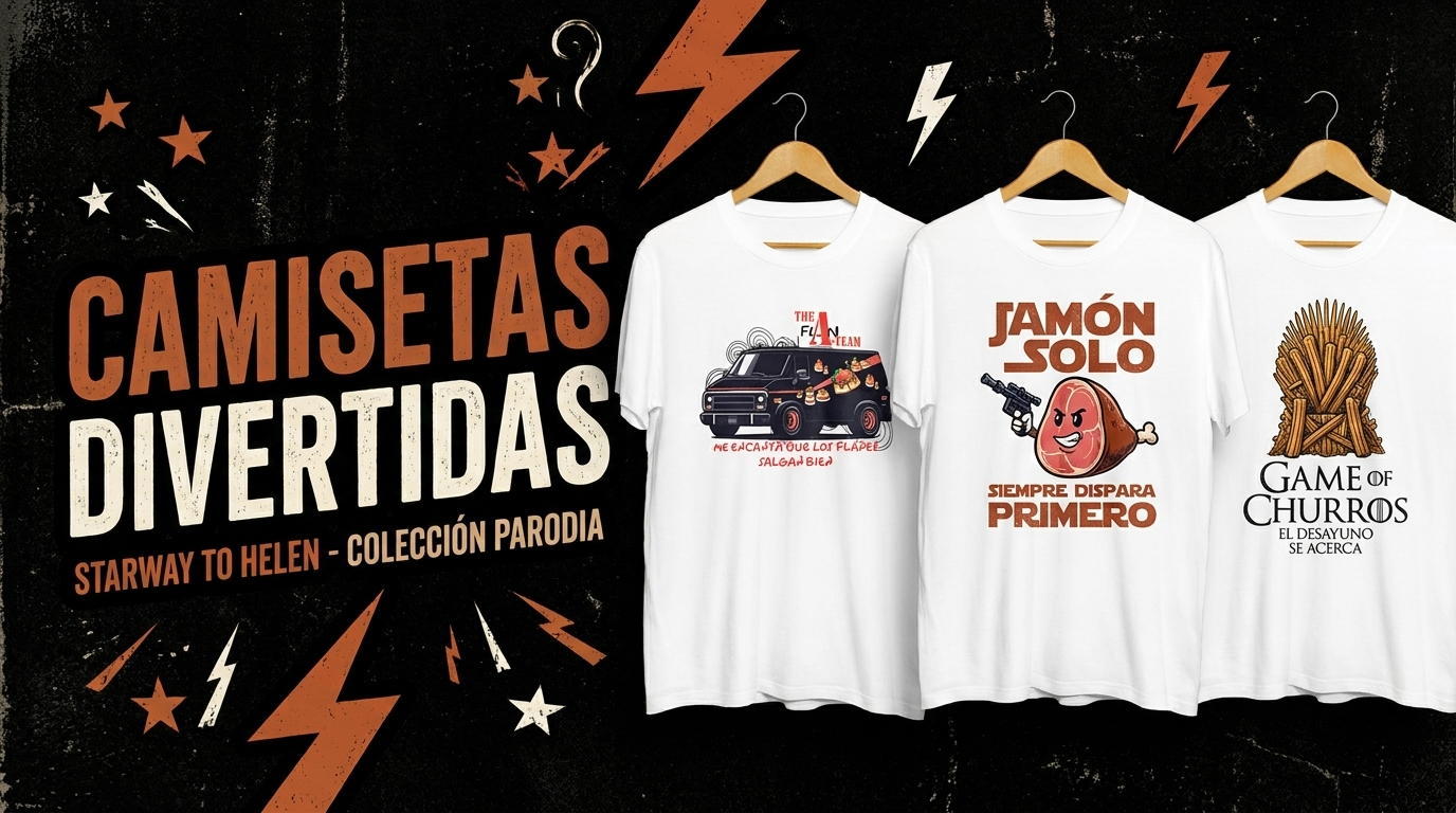 Camisetas Divertidas para Hombre y Mujer - Starway to Helen