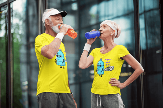 Hombre con camiseta Agua con Gas, camiseta casual con diseño gracioso