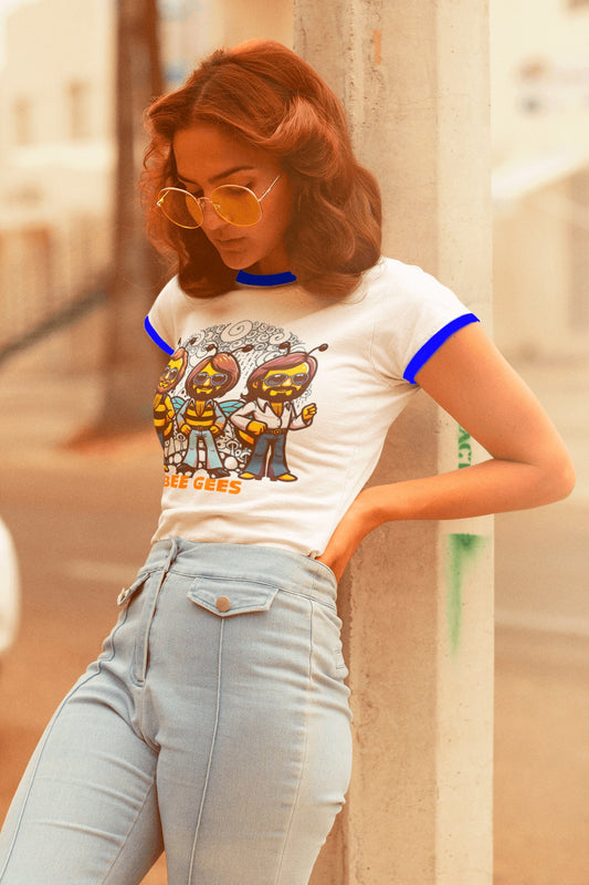 Camisetas de los Bee Gees
Camisetas de música disco
Moda retro y vintage
Camisetas unisex de bandas
Ropa de los años 70
Camisetas de caricaturas de músicos