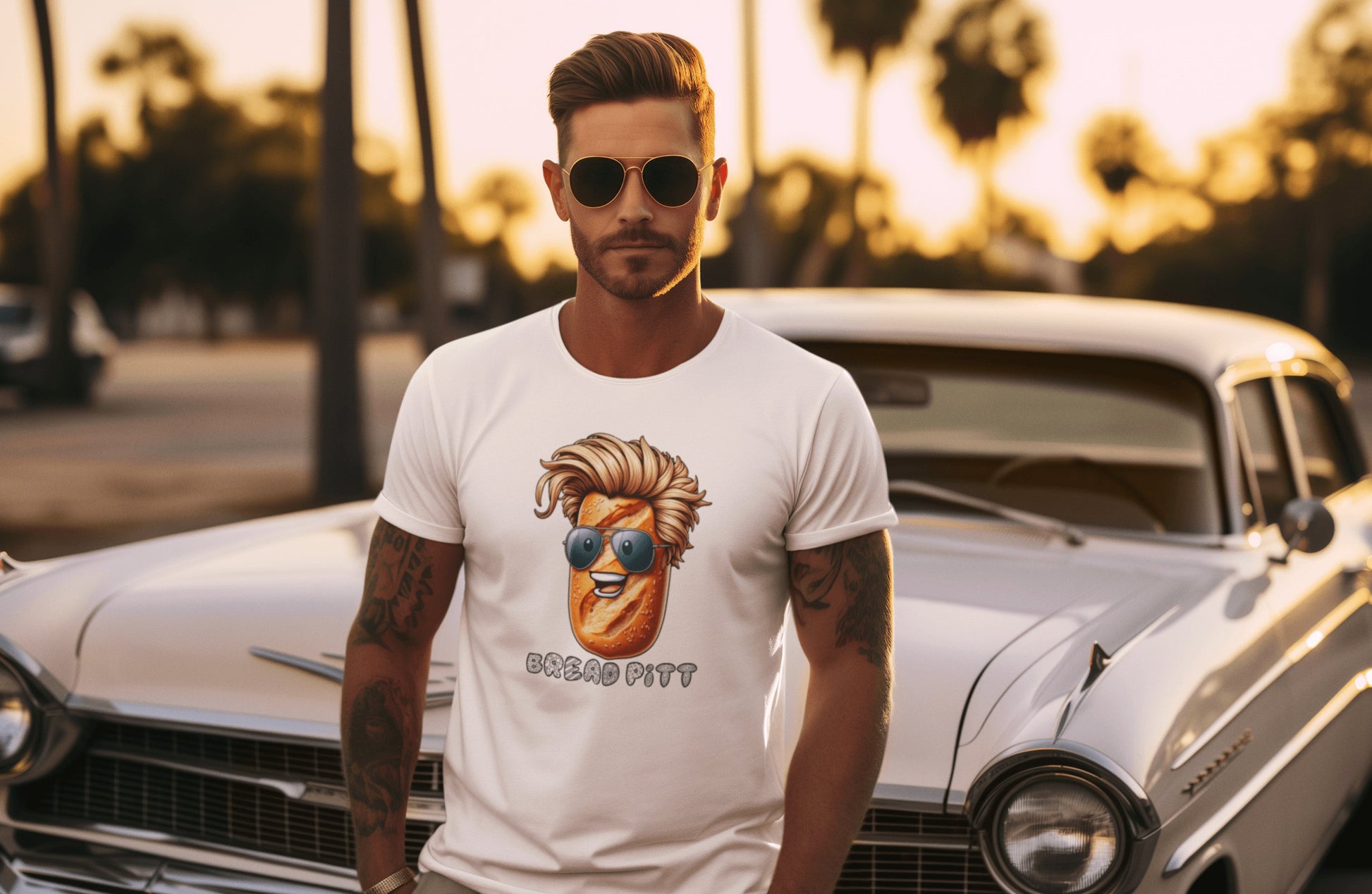 Mujer con camiseta Bread Pitt, parodia de Brad Pitt - Starway to Helen