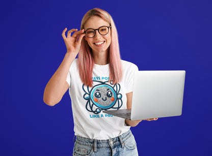Hombre con camiseta Always Positive Like a Proton de Starway to Helen