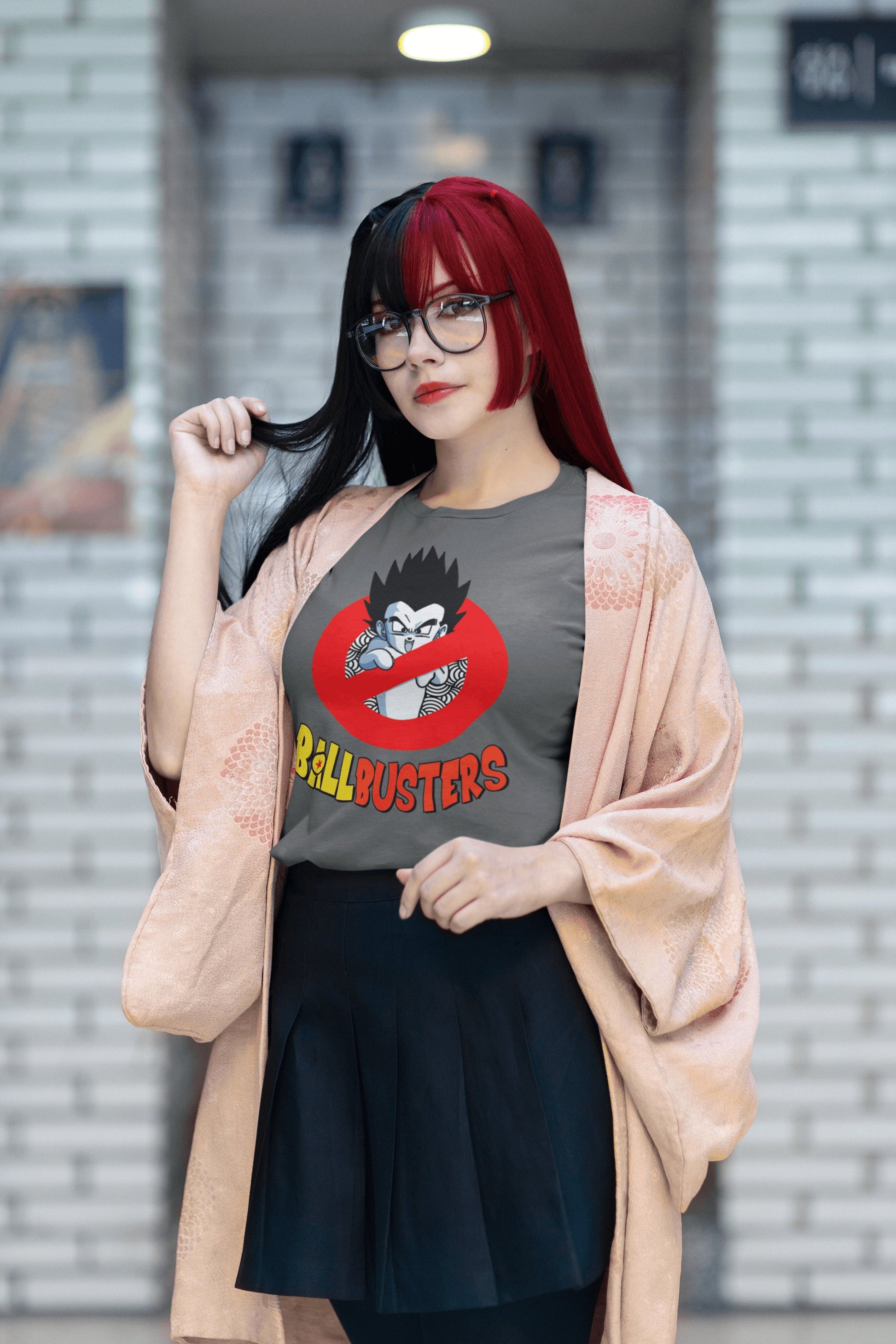Pareja con camiseta Ballbusters, parodia de los Cazafantasmas (Ghostbusters) - Starway to Helen
