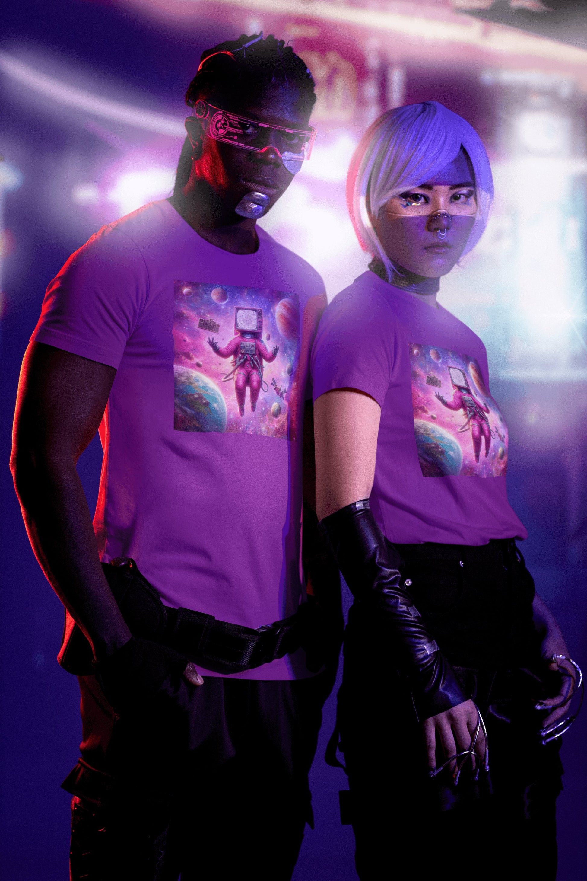 Camiseta espacial
Regalo para amantes del espacio
Regalos de cumpleaños
Arte futurista
Ropa retrofuturista
Camiseta con diseño cósmico
Regalos originales