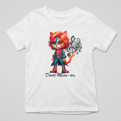 Camiseta David Miau-wie parodia de David Bowie con gato - Starway to Helen
