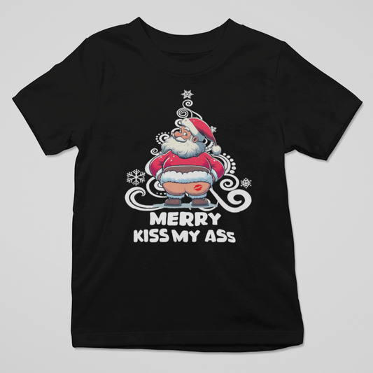 camiseta navidad humor
camiseta Papá Noel divertida
Merry Kiss My Ass
StarWayToHelen ropa creativa