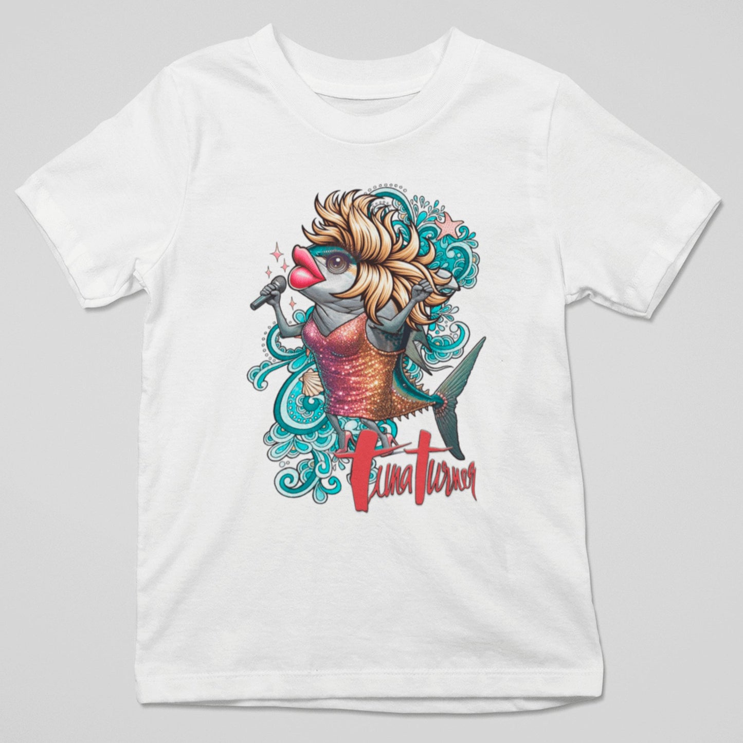 Camiseta Tuna Turner parodia de Tina Turner con un atún - Starway to Helen