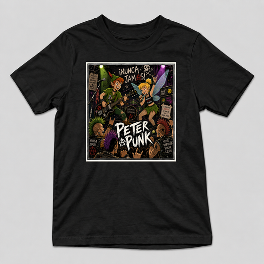 Camiseta Peter Punk, parodia de Peter Pan estilo punk - Starway to Helen