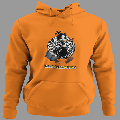 Sudadera Hasta Luego Lucas con capucha, frase española clásica con humor