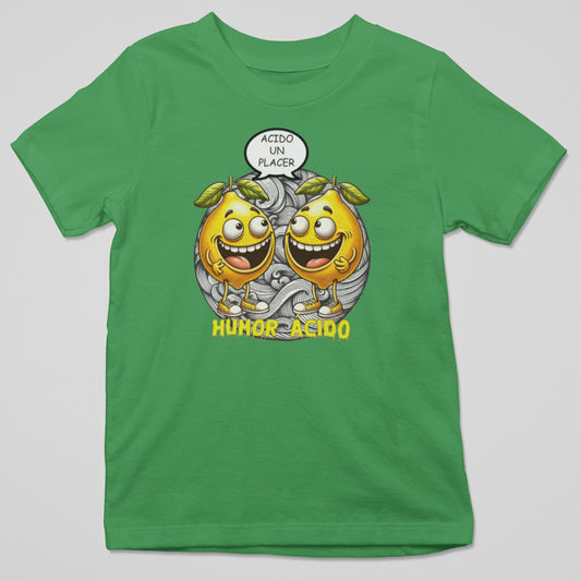 Camiseta Humor Ácido con diseño limón sarcástico, humor mordaz y original