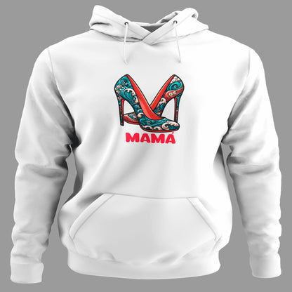 Sudadera Mamá Tacones con capucha, diseño tacones elegantes, regalo Día de la Madre