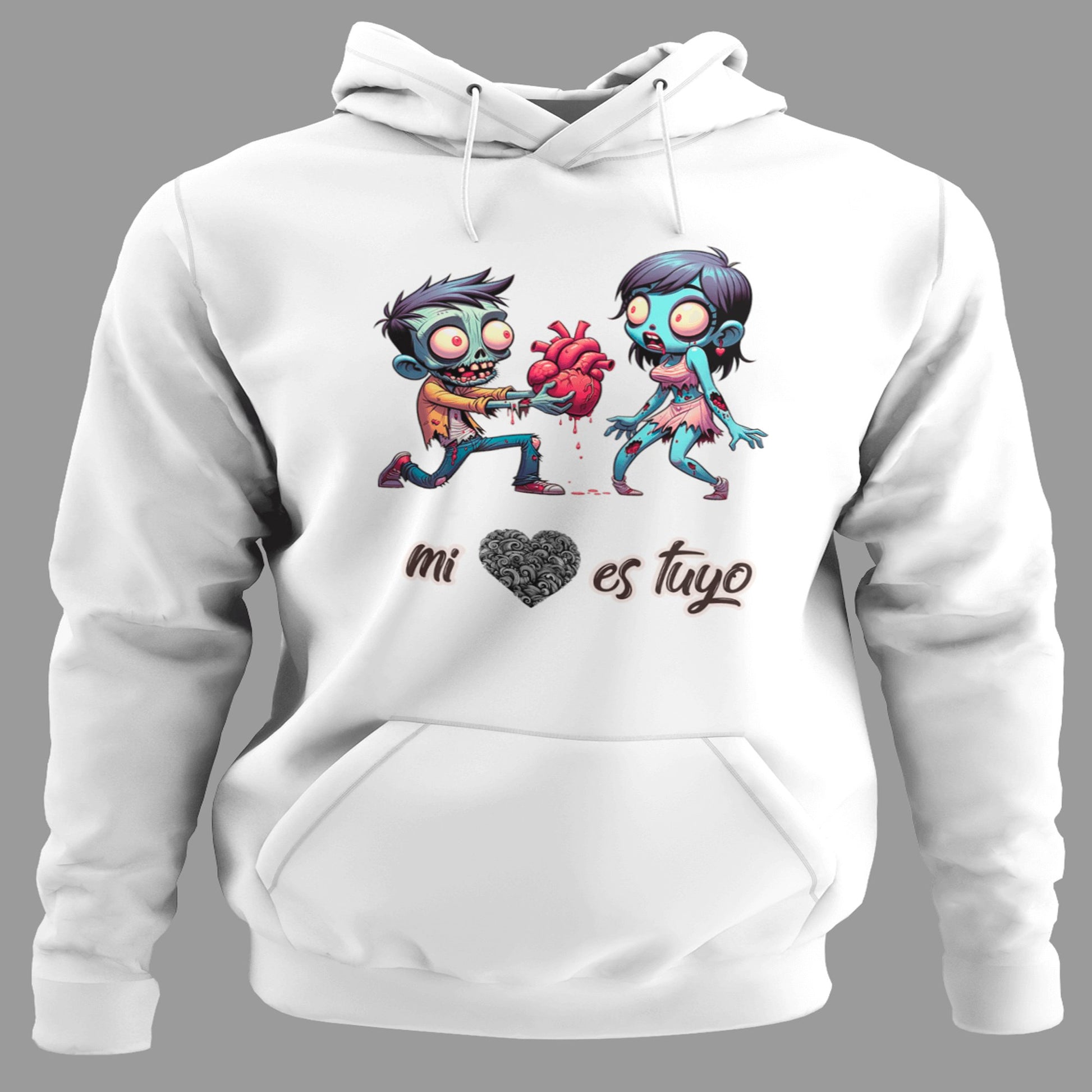 Sudadera Mi Corazón es Tuyo con capucha, diseño zombie enamorado, regalo parejas