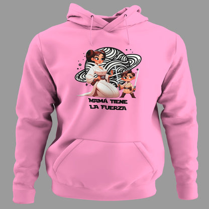 Sudadera Mamá Tiene la Fuerza con capucha y diseño Jedi, regalo Star Wars para mamás