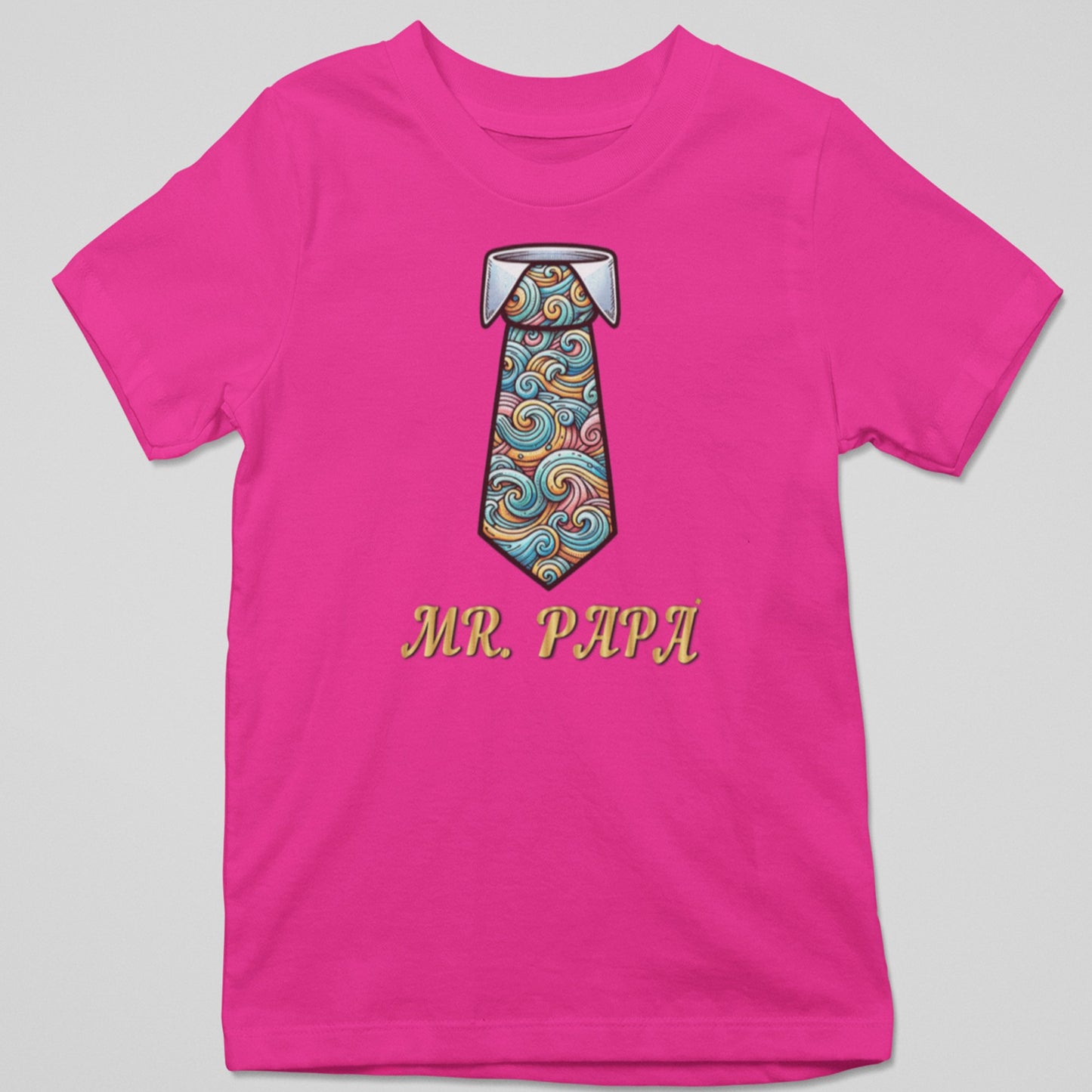 Camiseta Mr. Papá fucsia con diseño elegante y divertido, regalo Día del Padre
