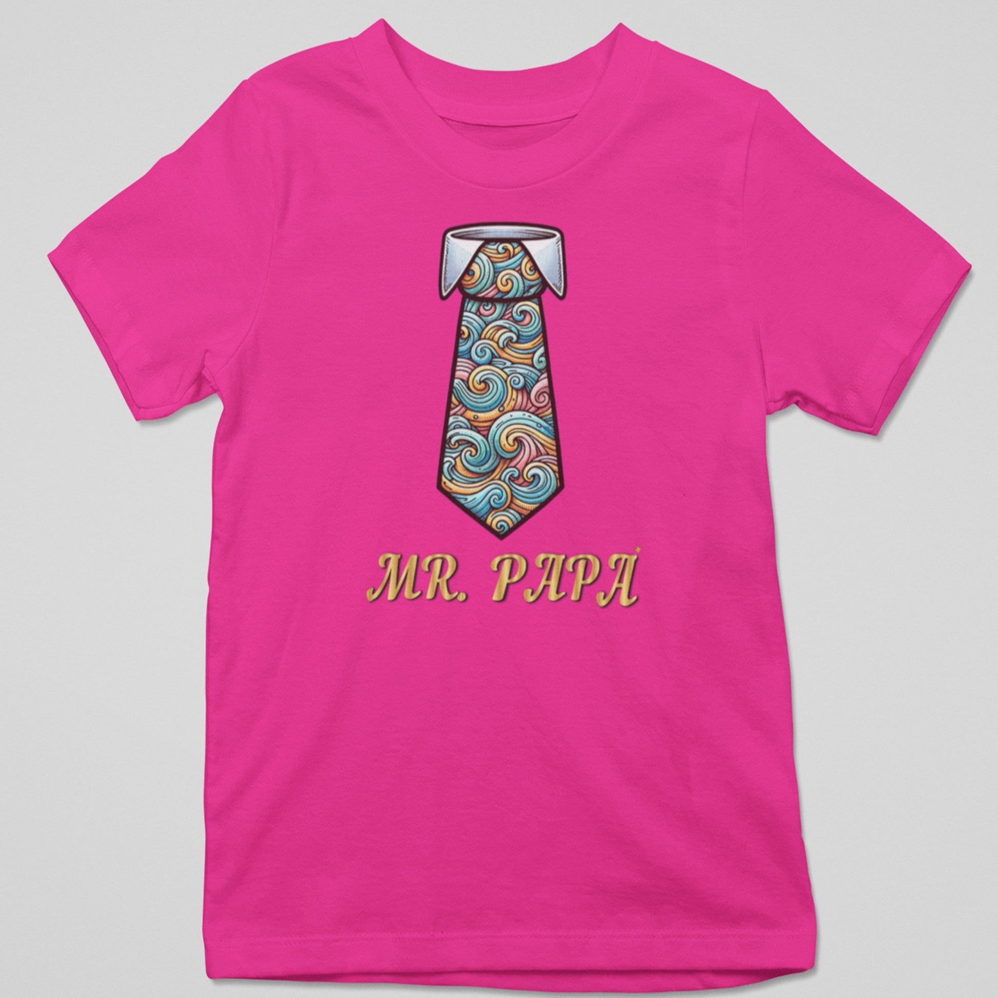 Camiseta Mr. Papá fucsia con diseño elegante y divertido, regalo Día del Padre