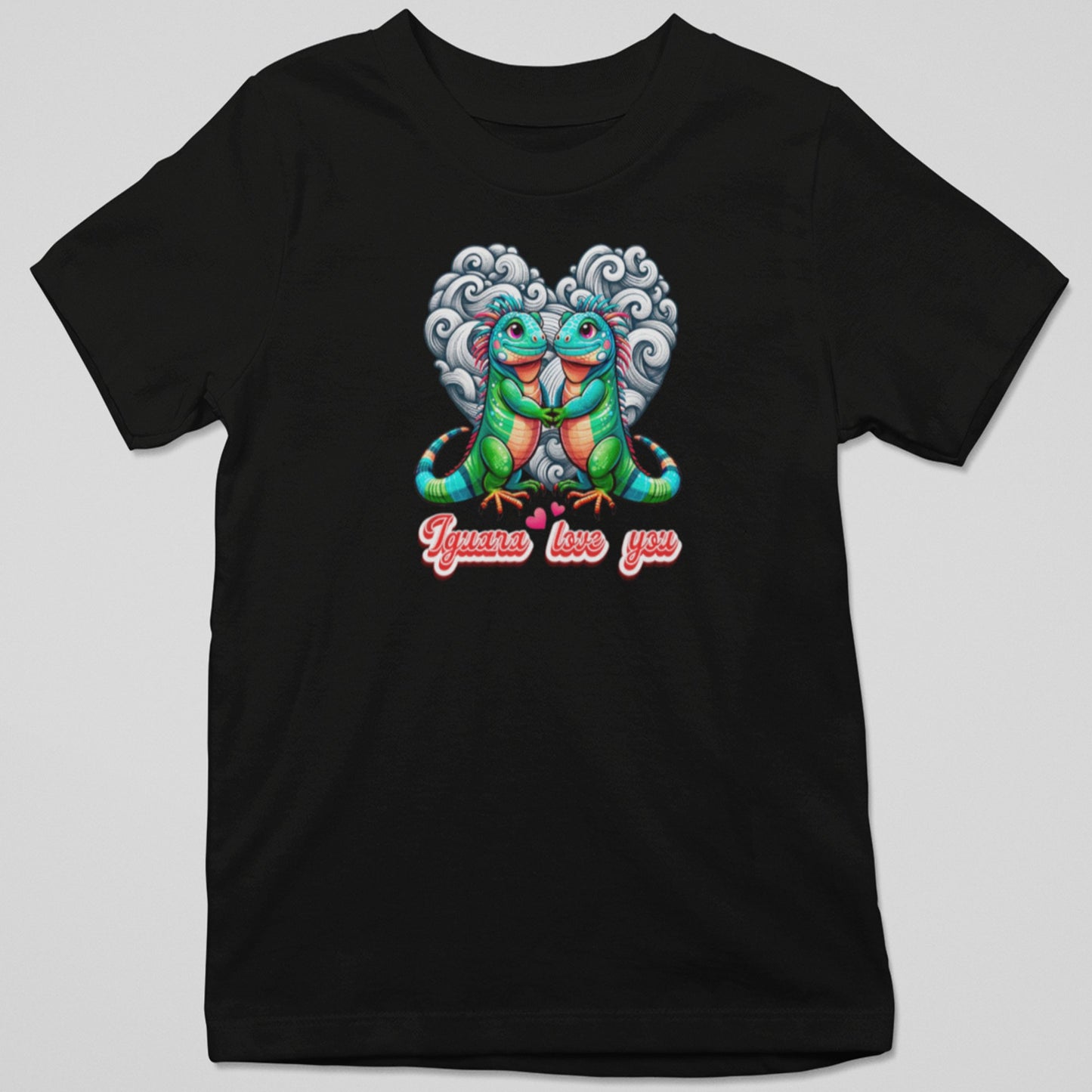 Camiseta Iguana Love You con diseño iguana amorosa, regalo romántico y divertido