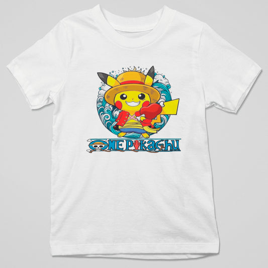 Camiseta One Pikachu parodia de Pikachu (Pokémon) y One Piece - Starway to Helen