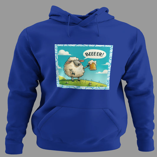 Sudadera Oveja BeeER - La Oveja Mas Divertida del Prado