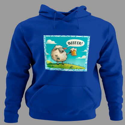 Sudadera "Oveja BeeER!": La Oveja Más Divertida del Prado