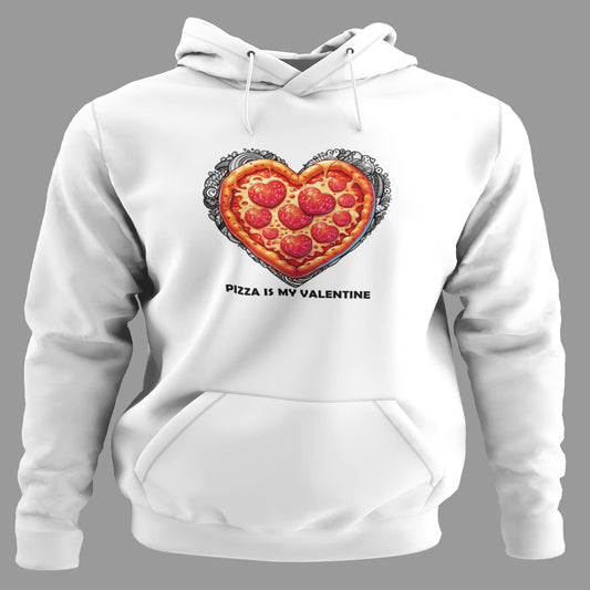 Sudadera Pizza is My Valentine con capucha, diseño pizza romántica, regalo original