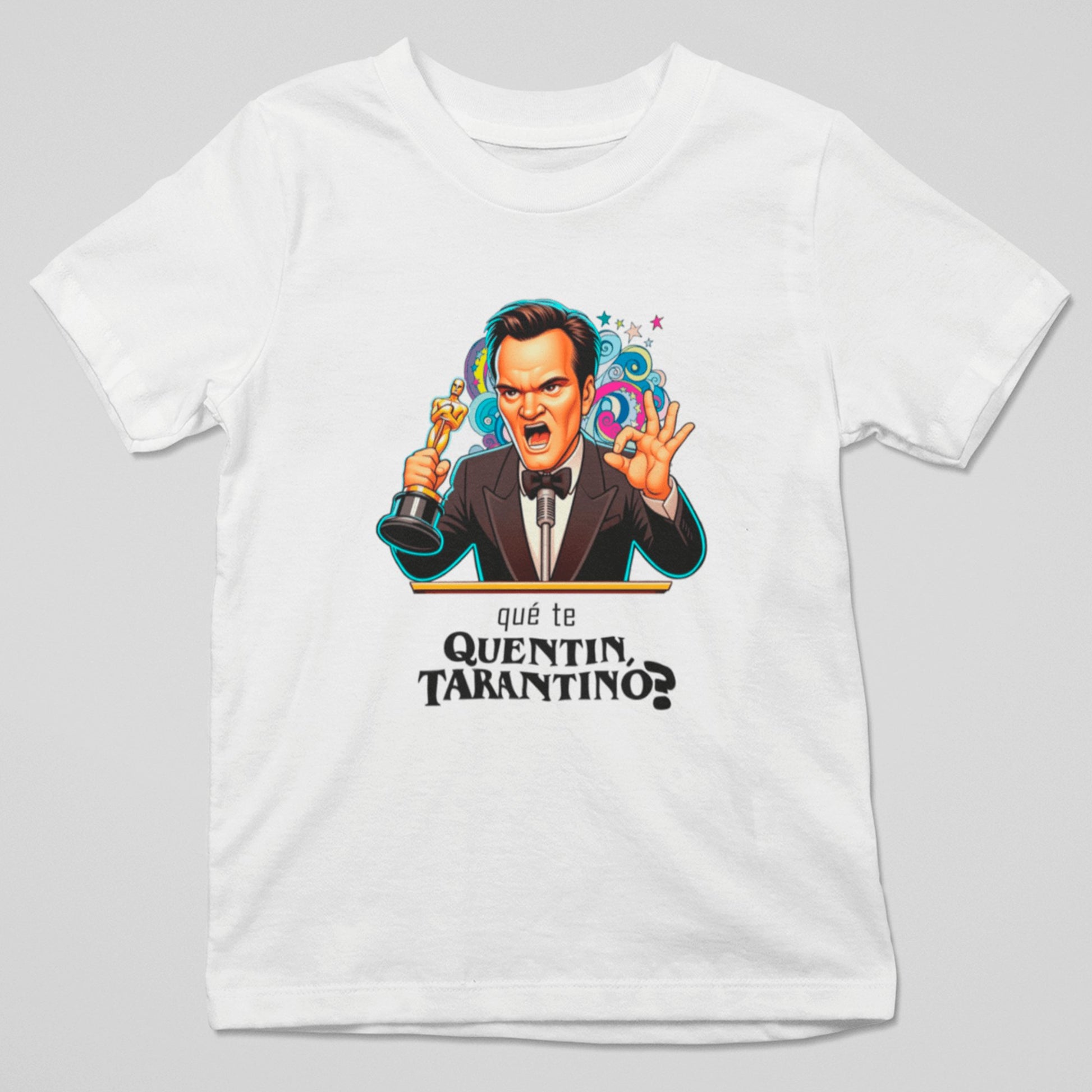 Camiseta ¿Qué te Quentin, Tarantino? parodia de Quentin Tarantino - Starway to Helen