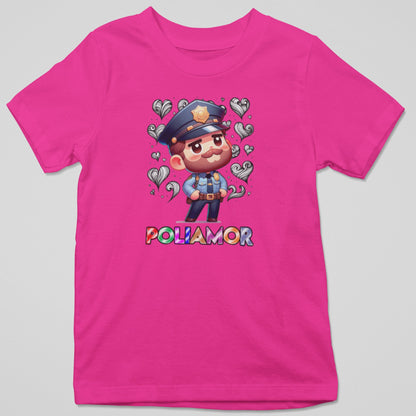 Camiseta Poliamor con diseño amor plural y humor, regalo original divertido