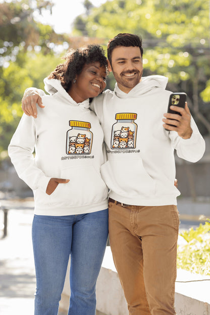 Sudadera blanca gatitos